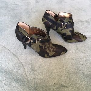 Nine West Camouflage Ankle Boots